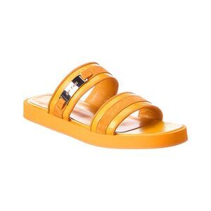 By Far Easy Leather & Suede Sandal, Orange